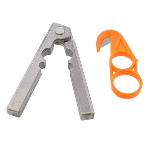 Redneck Convent Tail Zipper and Tail Stripper Tool â€“ 2 Pc Tail Fleshing Tools for Trapping Supplies Tail Skinning Tool Hide Tanning Kits