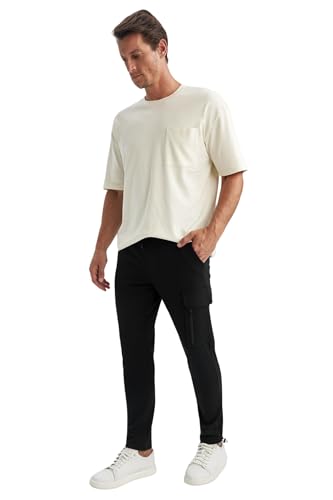 Sweatpants pour des hommes DeFacto A5267AX jogger noir coton sport