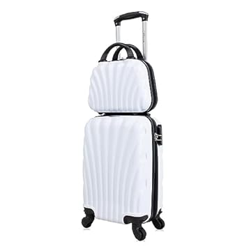 Mala de bordo Branca Pp com Frasqueira Dizy Swiss Move