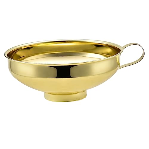 Hemobllo Embudo de Cocina Inoxidable con Diseño de Boca Ancha para Transferencia de para Aceite Leche y Práctico y Duradero y Espacio