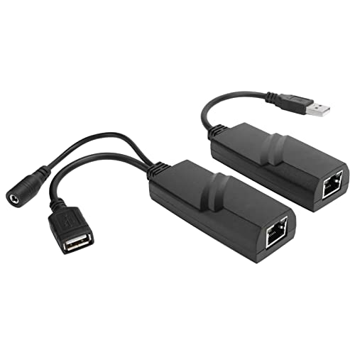 Adaptateur USB 2.0 vers RJ45, Convertisseur D'adaptateur Internet RJ45 sans Pilote Extender CAT5E/CAT6 100-240V(Noir)