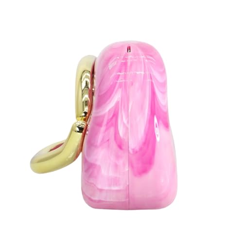 Image of Women Evening Clutch Purse Metal Handle Acrylic Purse Unique Shoulder Bag Causal Handbags for Bride Party Wedding
