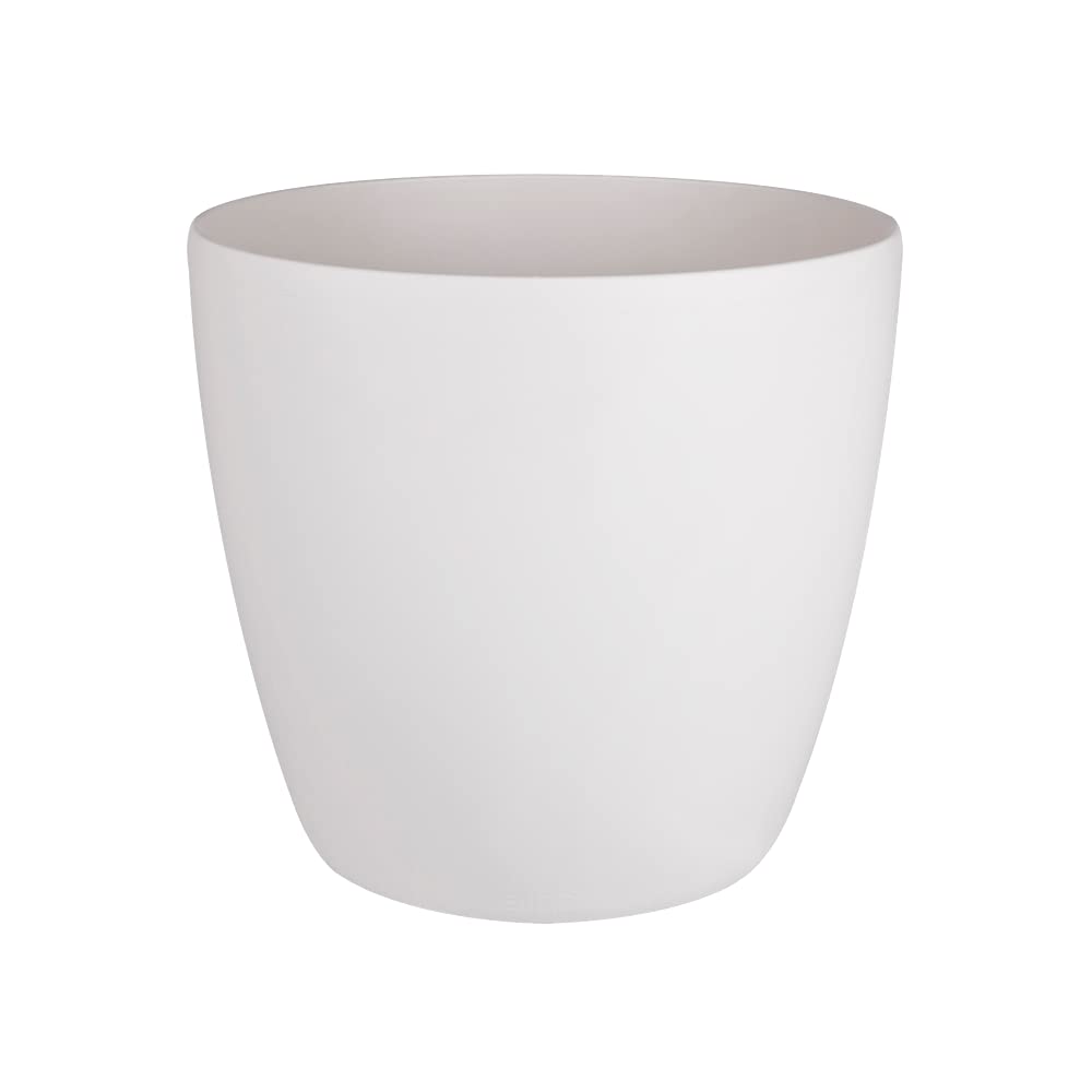 Elho White 35Cm Brussel Flower Pot - With Wheels