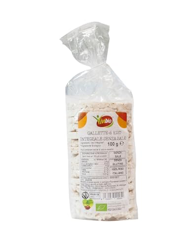 Vivibio, Gallette di riso integrale bio, senza glutine, 100g