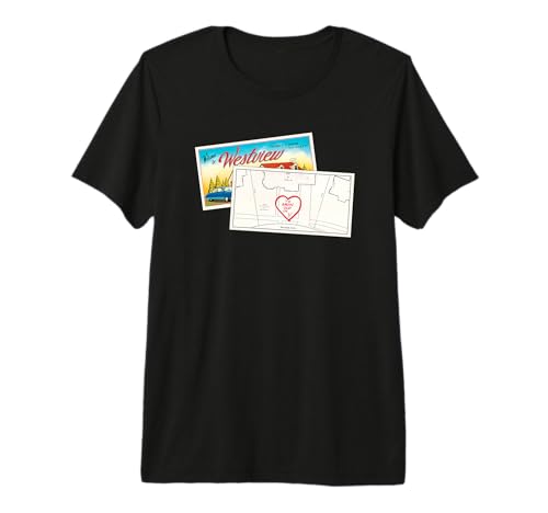T-shirt Premium Marvel WandaVision en coton haut de gamme avec imprimé Westview durable