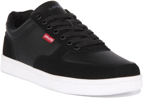 Levi's Men's Reece Sneakers, Regular Black, 10 UK