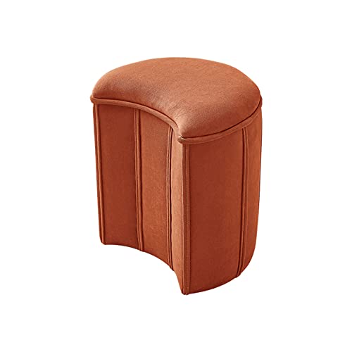 Pouf repose-pieds salon velours doux siège de coiffeuse et bout de lit entrée
