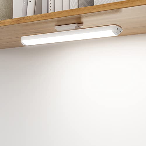 SOAIY LED Lampe Dimmable de Placard 34cm, Applique Murale Tactile et Rechargeable, Lumière Réglette Led Ajustable sous Meuble Cuisine Sans fil à 3 Modes d'Eclairage 4000K-6500K