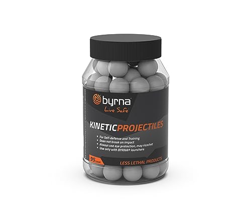 Image of Byrna Kinetic Projectiles - Reusable Hard-Solid Plastic Rounds for Training, Target Practice and Self Defense, 0.68 Caliber - (95 Count)
