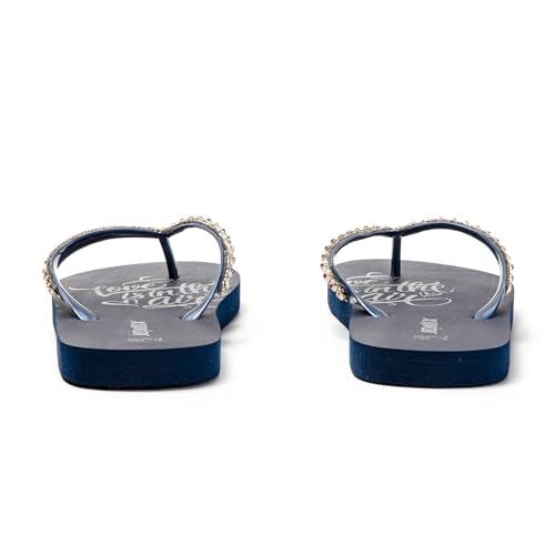 JOMIX Teenslippers voor dames met strass, glanzend, voor dames, van schuimrubber, plat - Image 5