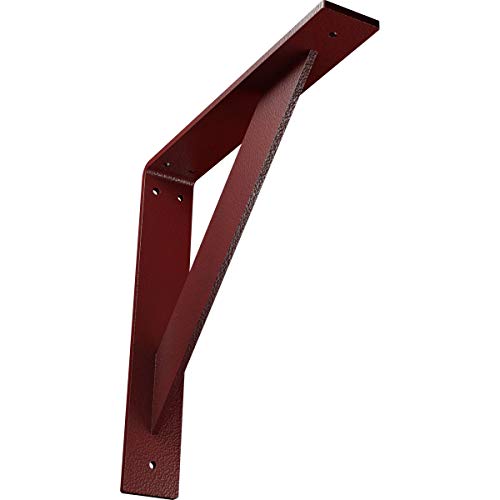 2"W x 12"D x 12"H Traditional Steel Bracket, Hammered Bright Red