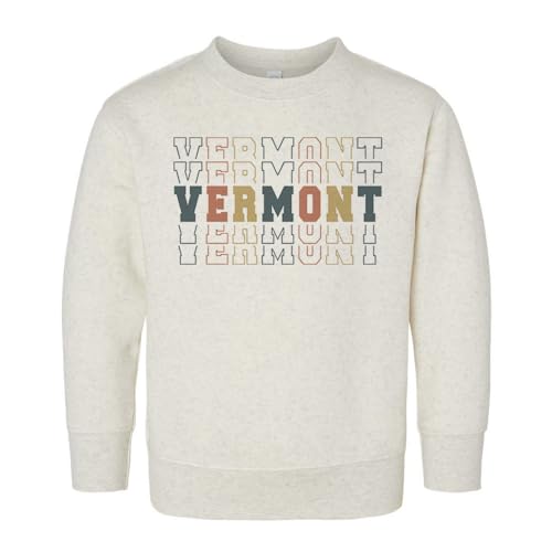 Stacked Vermont Kids Sweatshirt Toddler 5T Natural Heather