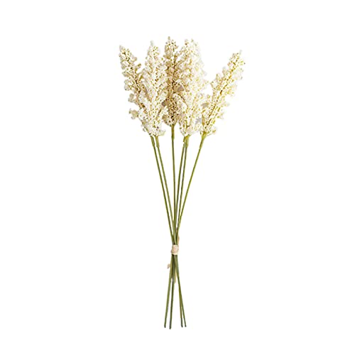 Flor artificial Hislava, 6 peças de flor de orelha falsa aparência vívida, acabamento fino, decoraçã