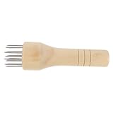 Healifty Herramienta para Ablandar Carne con Agujas de Acero y Mango de Madera Ergonómico Martillo Manual para Pollo y Ternera para Mejorar y Textura Cocina