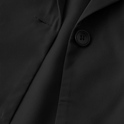 Womens Short Sleeve Cropped Blazer Lightweight Button Front Business Jacket Notched Lapel Work Office Suit Blazers2