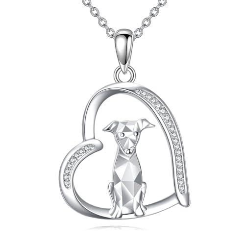 AXOMY Greyhound Necklace 925 Sterling Silver Greyhounds Pendant Animal Jewelry Gifts for Women Men...