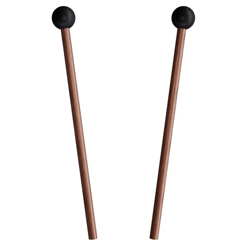 Tongue Drum Mallets, Glockenspiel Mallets, Rubber Xylophone Mallet Percussion with Wood Handle, Bell Mallets Glockenspiel Sticks