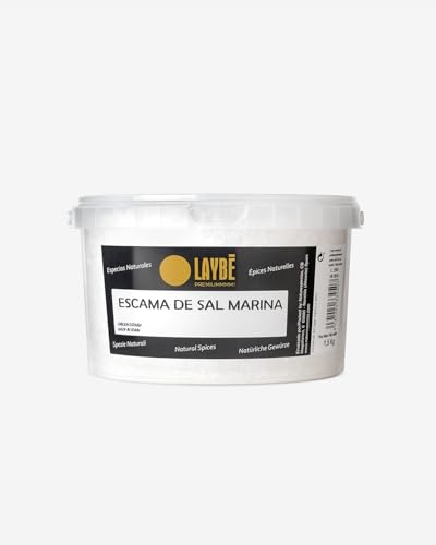 LAYBÉ - Sal Marina Escamas 100% Origen España, Escanas de Sal Piramidal - Cubo de 1.5kg