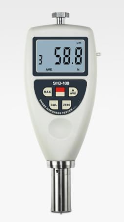 Shore E Durometer EVA Hardness Tester Meter Shore E Hardness Tester for Hard Sponge,EVA Materials with Range 10 to 90HE Indenter R 2.5 Spherical Radius Hardness Values Above 90 DO Below 20 A