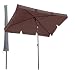 Produktbild QUICK STAR Balkon Sonnenschirm 200x125cm Balkonschirm Rechteckig Knickbar Taupe Gartenschirm UV 50 mit Schutzhülle