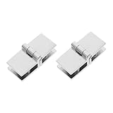 Hoement 2 Stück Zinklegierung Scharnier Glas Türscharniere für Weinkühlschrank mit Öffnungswinkel Rostbeständig Installieren Stabil für Glasvitrinen Schränke Bücherregale Weinmöbel