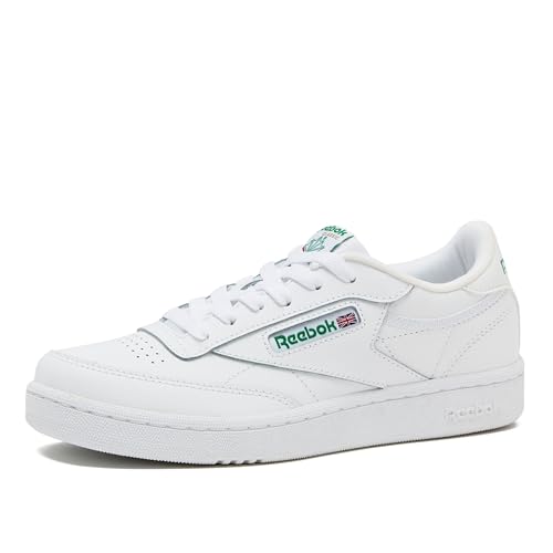 Image of Reebok Club C Girls and Boys Shoes for Kids, Toddler, Little Kid or Big Kid Sneakers, White /Glen Green /Vector Blue, 5 Big Kid