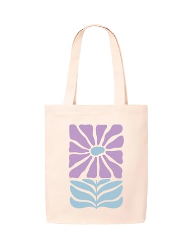 Image of DOODLE Premium Canvas Tote Bag for Women with Zip and Inner Pocket for Shopping, Office, Travel and Daily Use