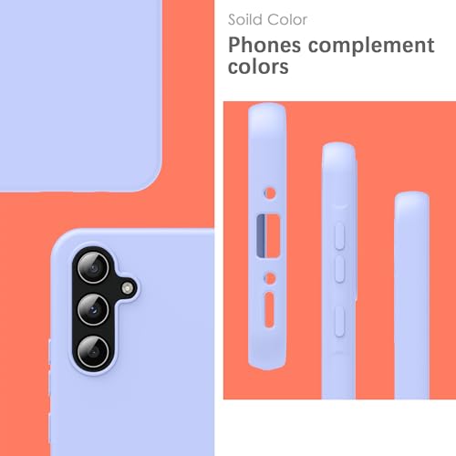 Image of YATWIN Silicone Back Case for Samsung Galaxy A35, Soft-Touch Phone Back Cover for Samsung Galaxy A35 - Lilac