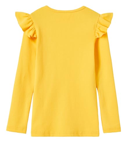 Girls Long Sleeve T-Shirt Cotton Rib-Knit Tees Toddler Stretch Basic Warm Round Neck Tops2
