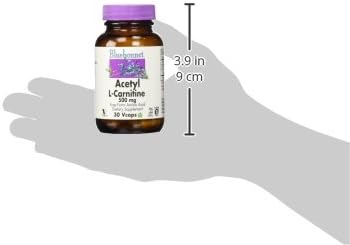Miniatura 4 de Bluebonnet Nutrition acetil L-carnitina transporta ácidos grasos aumenta la energía celular sin soja y gluten certificado Kosher vegano 30 cápsulas
