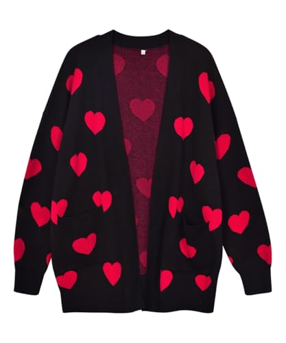 CARCOS Plus Size Cardigan Sweaters for Women Open Front Long Sleeve Oversized Winter Knit Cardigan Coats Pockets XL-3XL2