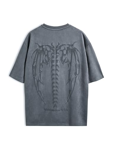 Image of EMMIOL Mens Y2k Baggy Shirts Graphic Tees Oversized Crew Neck Short Sleeve Streetwear Tshirts Summer Tops 2026
