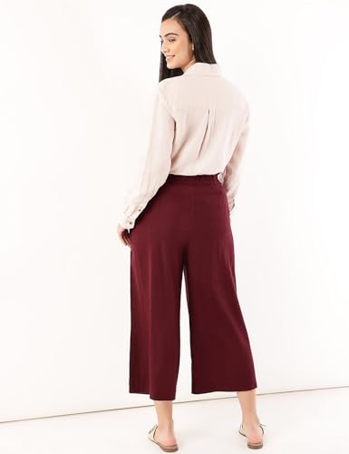 Image of Marks & Spencer Women's Wide Leg Fit Mid Rise Trouser