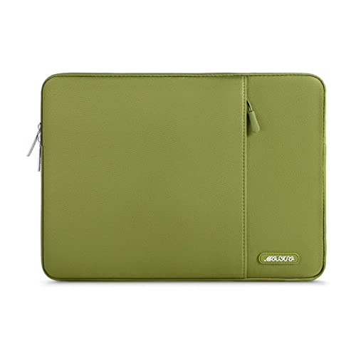 Image of MOSISO Laptop Case 13 inch, 13 inch Laptop Sleeve Compatible with MacBook Air M4 M3 M2 M1 2025-2018 / Pro M2 M1 2025-2016, Polyester Vertical Computer Sleeve Bag with Pocket, Chartreuse