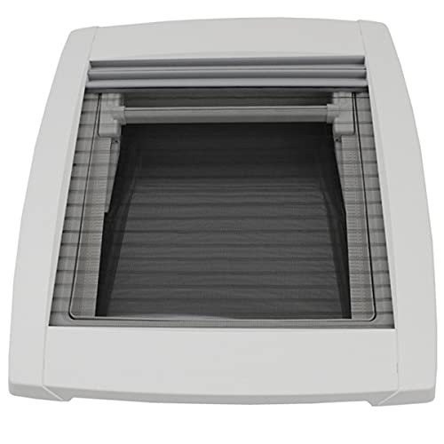 MPK VisionStar M pro II Lucernario per tetto in vetro trasparente colorato, da 40 x 40 cm, di colore bianco segnale