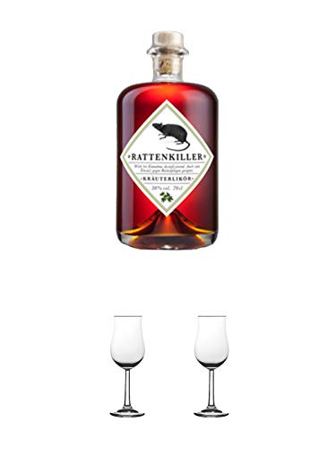 Rattenkiller Kräuterlikör 0,7 Liter + Nosing Gläser Kelchglas Bugatti mit Eichstrich 2cl und 4cl 1 Stück + Nosing Gläser Kelchglas Bugatti mit Eichstrich 2cl und 4cl 1 Stück Cover