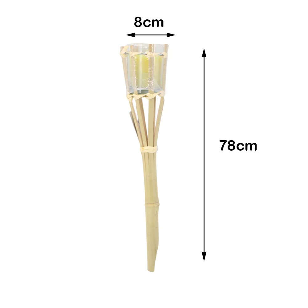 PLUS HOME Pack 3 Unidad antorcha de Jardin 78CM con Vela citronela 100 grs,3% citronelas.
