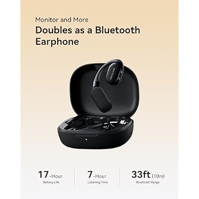 Hollyland Lark MAX 2 OWS Monitor Earphones, Open-Ear Wireless Headphones with 2.4GHz Monitoring & Bluetooth Dual Mode, Ultra-Low Latency for Recording & Daily Use, Fast Charging (Space Gray)