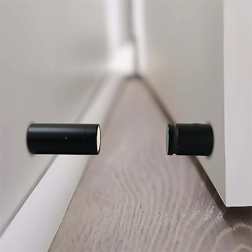 Image of 3 Inch Door Stopper Pipe Magnetic /Stopper for Main Door /Stainless Steel Heavy Duty Magnet Door Stops /Door Back Stopper for Home /Office /Hotels - (Pack of 2) - Black Finish-| 3 Years Warranty |