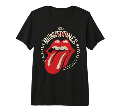 Mens The Rolling Stones 50th Anniversary Logo Premium Tri-Blend T-Shirt