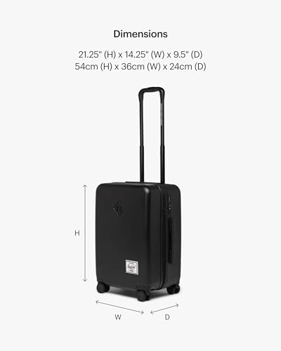 Herschel Supply Co. Heritage Hardshell Luggage, Black, Carry-On 21-Inch2