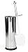Home Basics Polished Stainless Steel Toilet Brush with Holder and Canister Stand