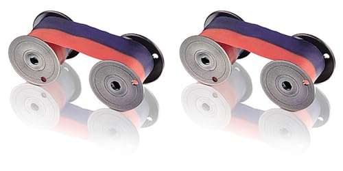 Cinta reemplazo 2 unidades para Lathem serie 2000-8000 azul/rojo miniatura 1