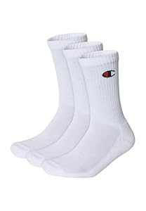 Champion Unisex Basics 6pk Crew Sportsocken, Weiß, 43-46 EU