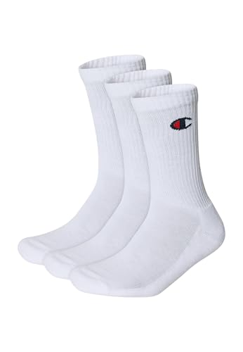 Champion Mixte Legacy Crew Socks X6 Chaussettes De Sport, Blanc1, 39-42 EU