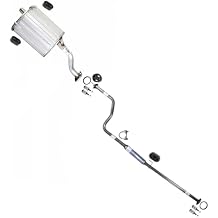 Exhaust Resonator and Muffler Kit Compatible with Honda Civic 1996-2000 1.6L | Stainless Steel | Northeastern Exhaust | Free Gaskets, Clamp, Hangers and Bolt Kit Included | Direct-Fit Replacement