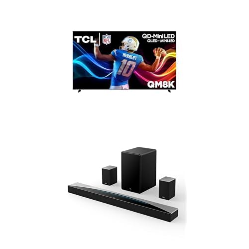 Image of TCL 98-Inch Class QM8K Series QD-Mini LED 4K UHD Google Smart TV (98QM8K, 2025 Model) + Q85H Q Class 7.1.4 Channel Sound Bar with Dolby Atmos