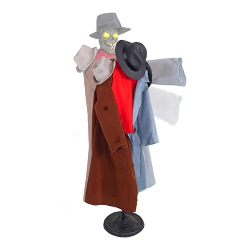 Image of Haunted Hill Farm Life-Size 5.6-Ft Animatronic Coatrack Monster by Tekky Halloween Decoration with Motion-Activated Sounds