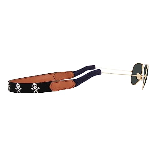 Image of Leather Hand-Stitched Needlepoint Sunglass Strap Retainer
