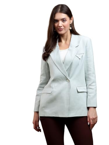 Image of KOTTY Womens Cotton Blend Standard Length Elegant Style Coat - Classic Style with Modern Detailing